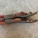 Teva  Conchita Brown Sandals Mini Wedge Cork Paisley Flip Flop Strappy Summer Photo 7