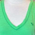 Abercrombie & Fitch Bright Green Plunge Neck Tee Photo 6
