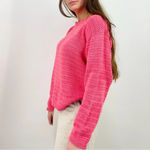 vintage coastal cowgirl bubblegum pink slouchy pointelle crewneck sweater size m Size M Photo 4
