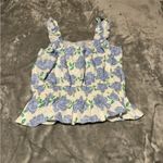 Draper James  Blue and Green Floral Tank Top Photo 2