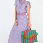 đź’•CLARE V. ANTHROPOLOGIEđź’• Joelle Dress ~ Lilac Striped Print Large L NWT Purple Photo 6
