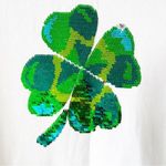 Quacker Factory Sequin Shamrock Tee Women’s Size XL St Patrick’s Day Clover New! Photo 3
