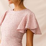 Selfie Leslie  Isabelle Angel Sleeve Empire Dress In Blush Photo 2