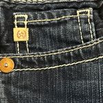 Big star Y2K  Union Straight Leg Jeans Premium Denim Leather Patch Blue 2000s Photo 8