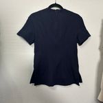 MM LaFleur The Krader Top Textured Ponte Navy Blue XS Minimalist Capsule Work Photo 3