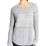 Athleta Borealis Grey Textured Cable Knit Wool Blend Sweater Photo 8
