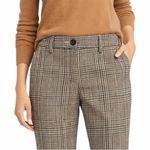 CAbi  Tailored Cuffed Slim Ankle Crop Pants #578 Brown Tan Plaid Women’s Size 4 Photo 3
