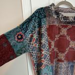 Johnny Was Fleece Mock Neck Patchwork Sweater M Photo 1