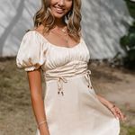 Simplee Apparel Simplee Sweetheart Neck Tie Front Ruched Dress Photo 0