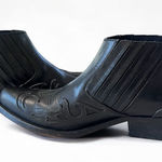 Golden Goose  Leather Western Booties Black Ankle Boots Sz 39 US 9 Photo 0