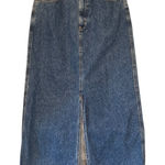 Eddie Bauer Vintage 90’s Y2K  Cotton Maxi Denim Western Skirt, Front Slit Photo 0