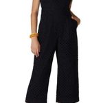 J.Crew NWT Kasana Black Embroidered Wide Crop Leg Jumpsuit Size 2 Photo 7