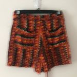 Farm Rio  Gemma Belted Shorts in Orange Geometric Print Size XS Viscose Photo 8