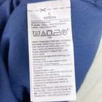 Banana Republic  Navy Blue PJ Stripe Asymmetrical Draped Satiny Shift Dress Sz 6 Photo 8