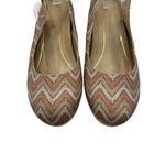 Vionic Shoes Women 8 Tan Coraline Wedge Slingback Espadrille Sandal Chevron Photo 3
