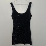 Mable Black Sequin Mini Dress Sleeveless Sheath Women’s M Medium Photo 7