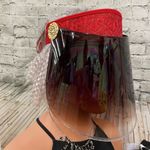 Red Visor sun shield hat nwt Photo 3