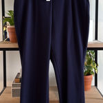 Talbots NWT  Montauk Navy High-Rise Flare Ankle Ponte Knit Career Dress Pant 18WP Photo 0