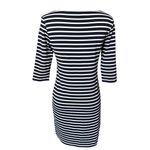 Saint James Nautical Stripe Dress Anti UV Stretch Fabric Size 6 Blue Photo 2