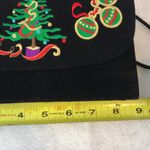 Christmas embroidered crossbody/shoulder bag purse Black Photo 6