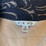 CAbi Cardigan Limited Edition Arabesque Lace Size Small S Black Tan Office Party Photo 7