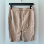 Tufi Duek Tan leather skirt size 40 (s)‎ Tan Photo 1