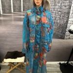 Ivy Park Adidas x Organza Jacket M Floral Print Hooded Long Coat Beyonce Photo 12