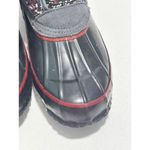 Khombu Elysse Rubber Upper Water Resistant Boots Plaid Lace Up Black Red 8 Photo 4