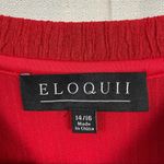 Eloquii Red Long Puff Sleeve Ribbed Shift Dress Sz.14/16 Photo 7