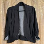 EXPRESS Black Gray Stretchy Open Collared Cardigan Sweater XS Photo 0