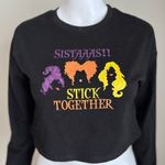 Hocus Pocus Sanderson Sisters Witches Cropped Long Sleeve Tee Size XS Orange Photo 0