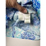 Lilly Pulitzer Pineapple Print Tunic Top S Bell Sleeve Blue White Boho Resort Vacation Rayon Photo 6