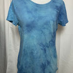 PINK - Victoria's Secret Women's PINK Blue Tie-Dye Short Sleeve Tee S Photo 0