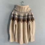 Banana Republic Fair Isle Alpaca Blend Cowl Oversized Turtleneck Sweater Photo 3