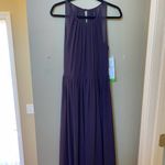 Bill Levkoff NWT Sheer High Neck Bridesmaid Formal Gown Plum, 12- runs small! Photo 8