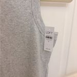 Loft  Ribbed Tank Top in Heather Grey Photo 4