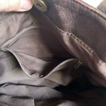 Brown Faux Leather Bag Top Handle Brass Hardware Y2K Style Photo 6