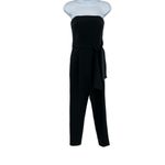 Anthropologie NEW Black Halo Harbor Strapless Jumpsuit Side Bow Cropped Ankle Length Black 0 Photo 4