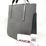 LANCEL tweed and leather tote purse, made Italy, NWT Photo 0