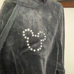 Disney Walt World Black Mickey Mouse Full Zip Velour Zip Up Jacket size … Photo 2