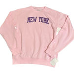 Urban Outfitters NWT Pink Purple New York Sweatshirt Causal Crew Neck Size XS Photo 0