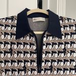 Tory Burch Basketweave Polo Mini dress zip front collar Photo 3