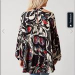 Free People  ‘Drift Away’ cold shoulder black graphic print tunic top, size small Photo 3