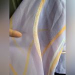 Vintage 70/80s handmade abstract pastel sheer wrap waist tie blouse, size 4/6 Purple Photo 4