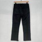 Hudson Jeans Hudson Nico Straight Jeans Women 27 Coated Black Denim Stretch Mid Rise Slit Hem Photo 5