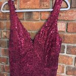 Crystal Doll  womens sequin mermaid skirt formal event prom dress burgundy 4 Photo 1