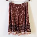 Elie Tahari Mahogany Evita Silk Blend Midi Skirt A-line NEW Lined Size 6 Mosaic Photo 4