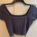 Aerie  Ribbed Navy Crop Top Photo 0
