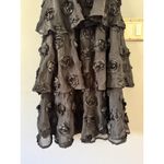 Lulus NWOT  Exceptional Entrance Black Sleeveless Tiered Rosette Midi Dress Small Photo 8