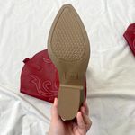 NEW Western Burgundy Red Flame Stitched Wide Calf Cowboy Cowgirl Boots 11 Photo 5